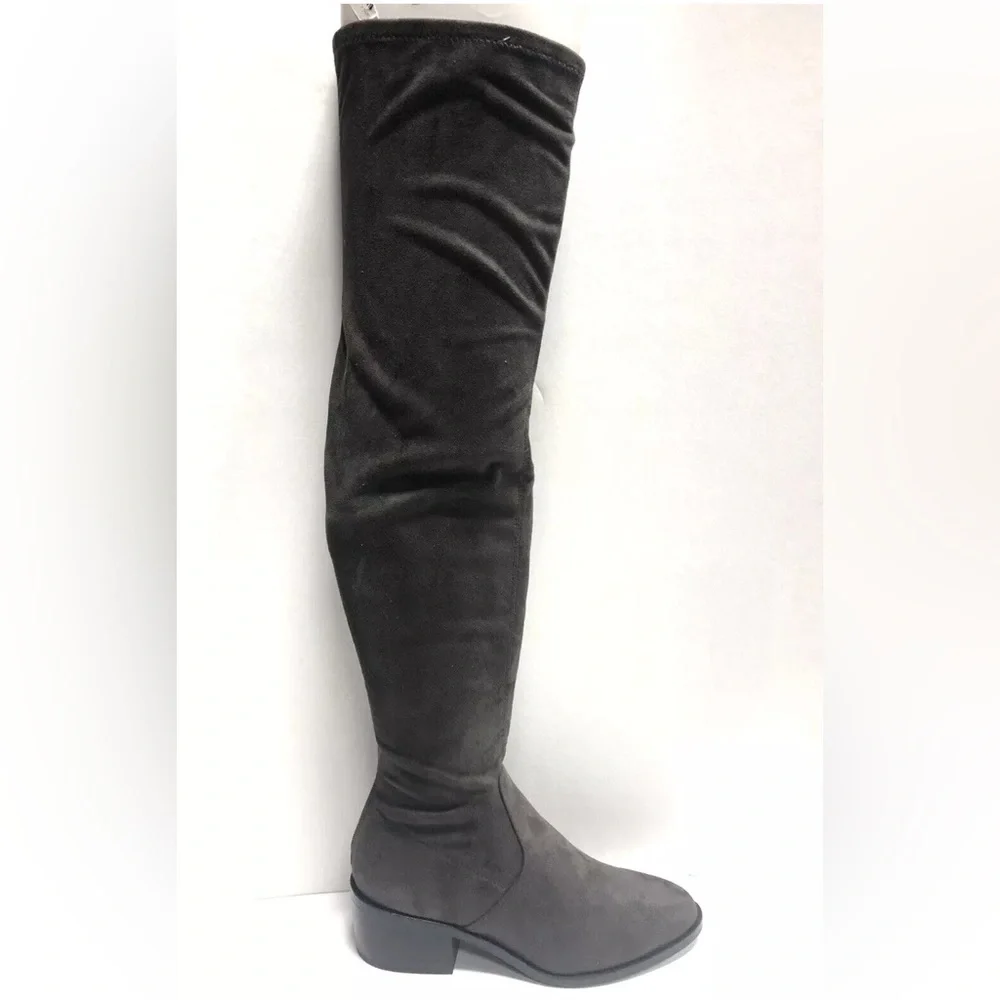 Steve Madden Women’s Georgette, Gray Over The Knee Boots, Size 5 M